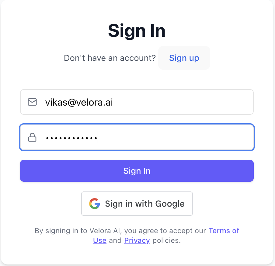Sign In to Voice AI Construction Project Management